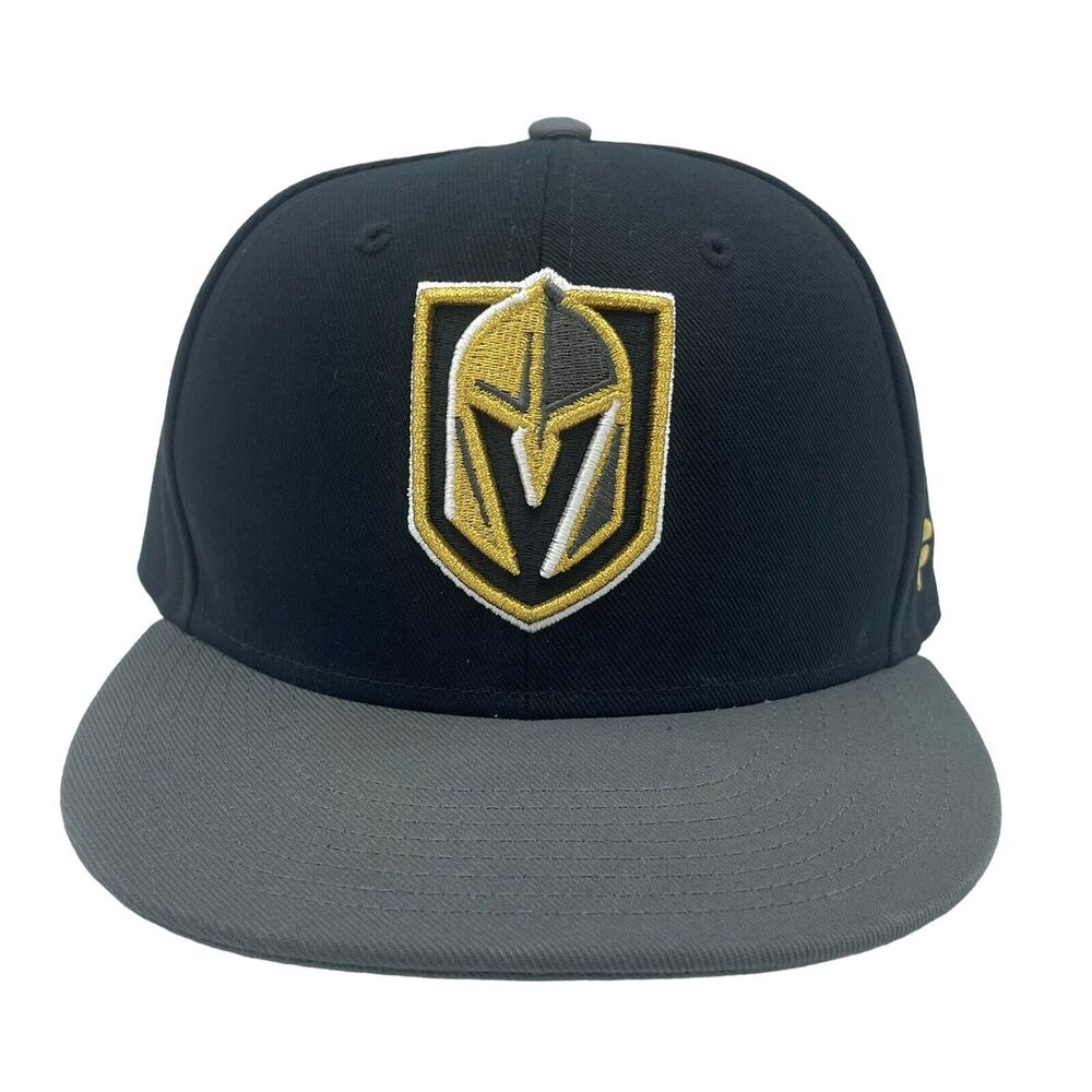 NHL Las Vegas Golden Knights Fanatics Fitted Gray Black Hat Cap Size 7